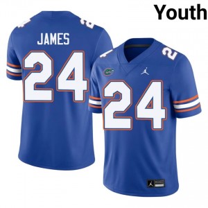Kamran James #24 Florida Gators Royal Football University Jersey | Youth Official Team Gear 81286552