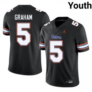 Myles Graham #5 Florida Gators Black Football NCAA Jersey | Youth Official Team Gear 73558585