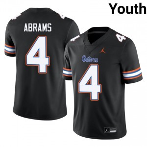 UF Gators #4 TJ Abrams Black Football Jersey | Youth NCAA Authentic Edition 42996616