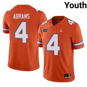 TJ Abrams #4 Florida Gators Orange Football Player Jersey | Youth Official Team Gear 43165811