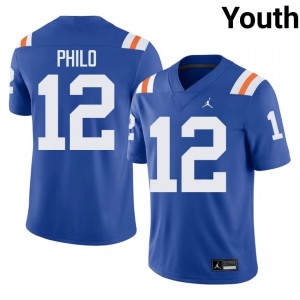 Aaron Philo Gators #12 Royal Football Alternate Jersey | Youth Authentic College Edition 74766630