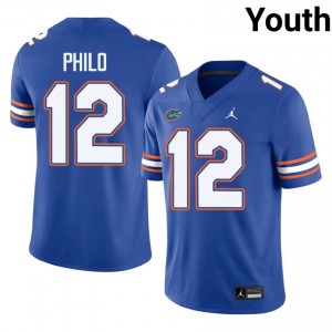 Aaron Philo Gators #12 Royal Football Jersey | Youth Authentic University Edition 88937475