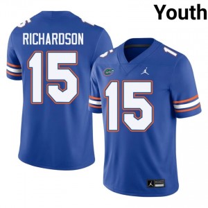 UF Gators #15 Anthony Richardson Royal Football Jersey | Youth NCAA Authentic Edition 30808146
