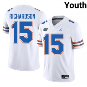 Anthony Richardson Gators #15 White Football Jersey | Youth Authentic High School Edition 15071975