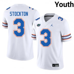 Bailey Stockton Gators #3 White Football Jersey | Youth Authentic High School Edition 68895858
