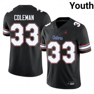 UF Gators #33 DJ Coleman Black Football Jersey | Youth NCAA Authentic Edition 69084235