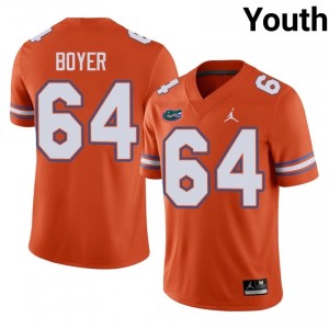Eagan Boyer Gators #64 Orange Football Jersey | Youth Authentic Player Edition 53388725