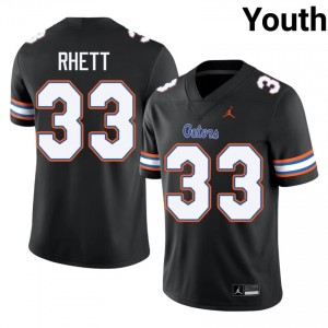Errict Rhett Gators #33 Black Football Jersey | Youth Authentic NCAA Edition 60580354