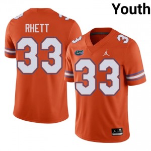 UF Gators #33 Errict Rhett Orange Football Jersey | Youth NCAA Authentic Edition 35476518