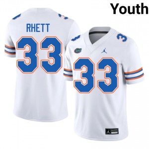 Errict Rhett #33 Florida Gators White Football High School Jersey | Youth Official Team Gear 11688209