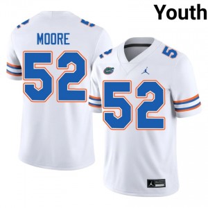 Harrison Moore Gators #52 White Football Jersey | Youth Authentic High School Edition 23458960