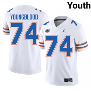 Jack Youngblood Gators #74 White Football Jersey | Youth Authentic High School Edition 84751744