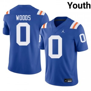 Jayden Woods #0 Florida Gators Royal Football College Alternate Jersey | Youth Official Team Gear 70785977