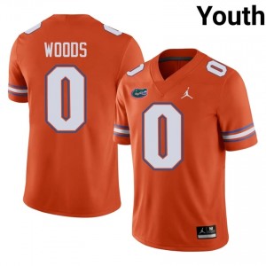 Jayden Woods Gators #0 Orange Football Jersey | Youth Authentic Player Edition 80163749