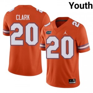 Kanye Clark Gators #20 Orange Football Jersey | Youth Authentic Player Edition 81054295