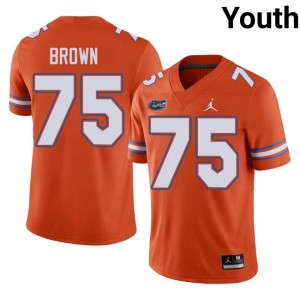 #75 Lomas Brown Florida Orange Youth Jersey | Premium Player Football Gear 33061733