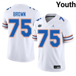 Lomas Brown Gators #75 White Football Jersey | Youth Authentic High School Edition 71669029