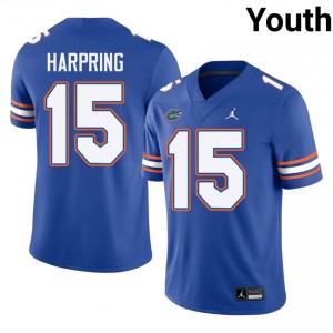 UF Gators #15 Luke Harpring Royal Football Jersey | Youth NCAA Authentic Edition 65677018