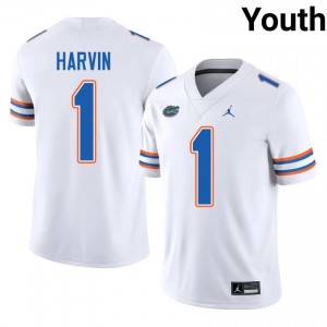 Percy Harvin Gators #1 White Football Jersey | Youth Authentic High School Edition 21118691