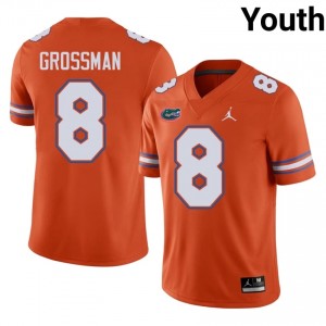 Rex Grossman Gators #8 Orange Football Jersey | Youth Authentic Player Edition 74624312