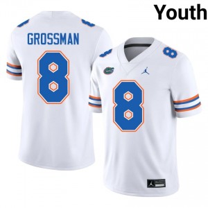 UF Gators #8 Rex Grossman White Football Jersey | Youth NCAA Authentic Edition 30254822