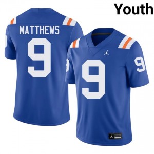 #9 Shane Matthews Florida Royal Youth Alternate Jersey | Premium College Football Gear 31836500