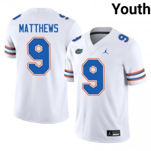 Shane Matthews #9 Florida Gators White Football High School Jersey | Youth Official Team Gear 43089409