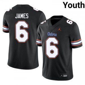 Shemar James Gators #6 Black Football Jersey | Youth Authentic NCAA Edition 72335553