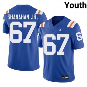 TJ Shanahan Jr. Gators #67 Royal Football Alternate Jersey | Youth Authentic College Edition 53579875