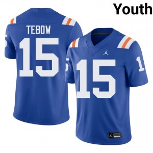 UF Gators #15 Tim Tebow Royal Football Alternate Jersey | Youth NCAA Authentic Edition 93044775