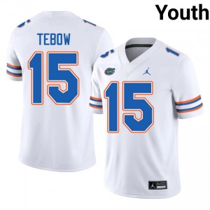 Tim Tebow Gators #15 White Football Jersey | Youth Authentic High School Edition 66665243
