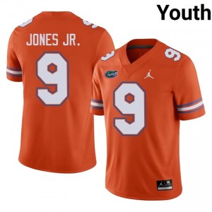 UF Gators #9 Tramell Jones Jr. Orange Football Jersey | Youth NCAA Authentic Edition 83910570