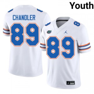 UF Gators #89 Wes Chandler White Football Jersey | Youth NCAA Authentic Edition 62745204