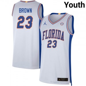 UF Gators #23 AJ Brown White Basketball Jersey | Youth NCAA Authentic Edition 33533636