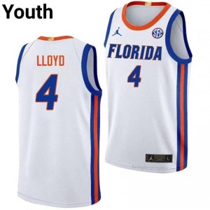 Alex Lloyd #4 Florida Gators White Basketball High School Jersey | Youth Official Team Gear 46266826
