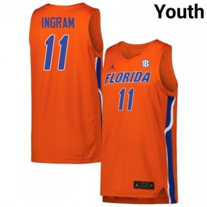 #11 CJ Ingram Florida Orange Youth Jersey Premium NCAA Basketball Gear 30765175