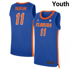 CJ Ingram #11 Florida Gators Royal Basketball High School Jersey | Youth Official Team Gear 93087510