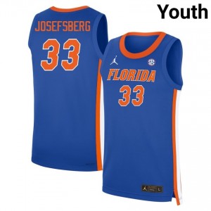Cooper Josefsberg #33 Florida Gators Royal Basketball University Jersey | Youth Official Team Gear 65716819