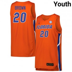 #20 Isaiah Brown Florida Orange Youth Jersey Premium NCAA Basketball Gear 91748047