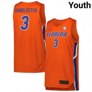 #3 Micah Handlogten Florida Orange Youth Jersey Premium NCAA Basketball Gear 28409520