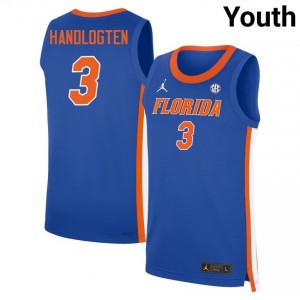 Micah Handlogten #3 Florida Gators Royal Basketball NCAA Jersey | Youth Official Team Gear 32516492