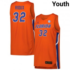 #32 Olivier Rioux Florida Orange Youth Jersey Premium NCAA Basketball Gear 99501471