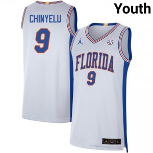 UF Gators #9 Rueben Chinyelu White Basketball Jersey | Youth NCAA Authentic Edition 18149240