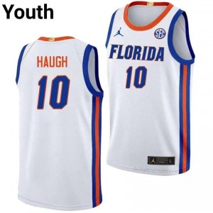 Thomas Haugh Gators #10 White Basketball Jersey | Youth Authentic University Edition 79426186