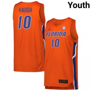 #10 Thomas Haugh Florida Orange Youth Jersey Premium NCAA Basketball Gear 20058571