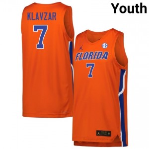 #7 Urban Klavzar Florida Orange Youth Jersey Premium NCAA Basketball Gear 40990565