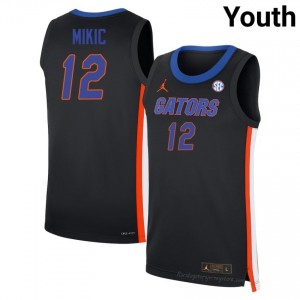 Viktor Mikic Gators #12 Black Basketball Jersey | Youth Authentic Player Edition 33790487