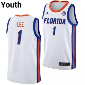#1 Xaivian Lee Florida White Youth Jersey Premium NCAA Basketball Gear 86869320