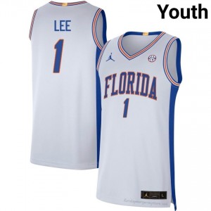 UF Gators #1 Xaivian Lee White Basketball Jersey | Youth NCAA Authentic Edition 50795859